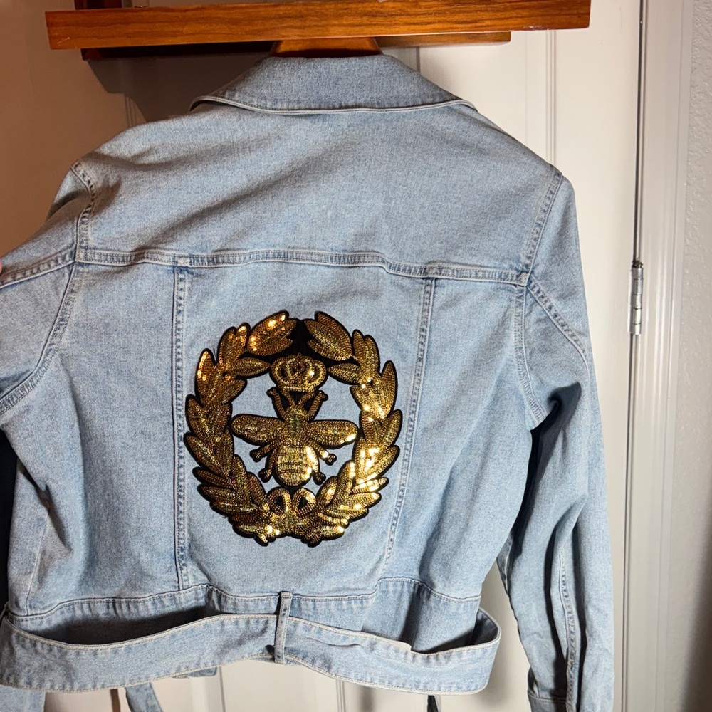LC Lauren Conrad Light Blue Jean Jacket - Picture 5 of 5